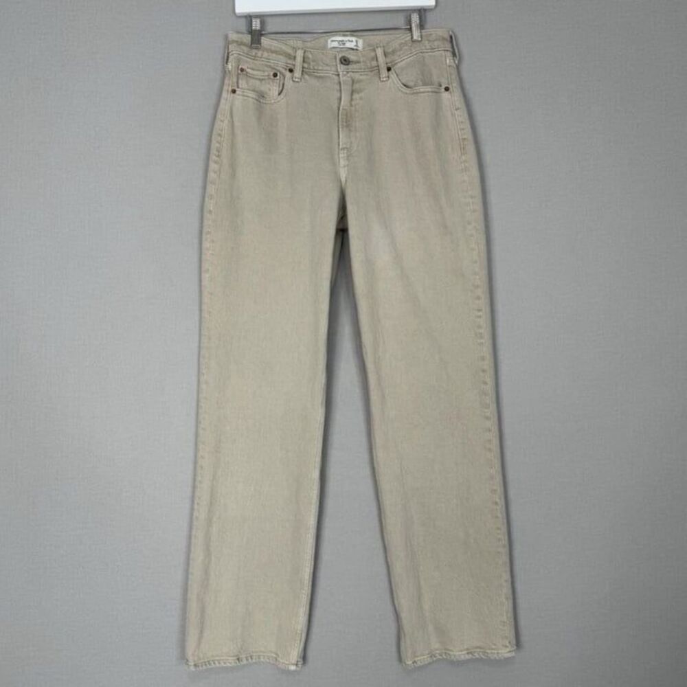 Curve love the baggy low rise beige jeans